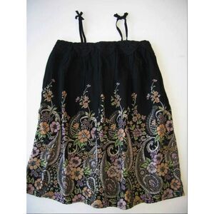 NWT Baby Gap kid black crochet paisley green purple floral sun dress tank 4 TWIN